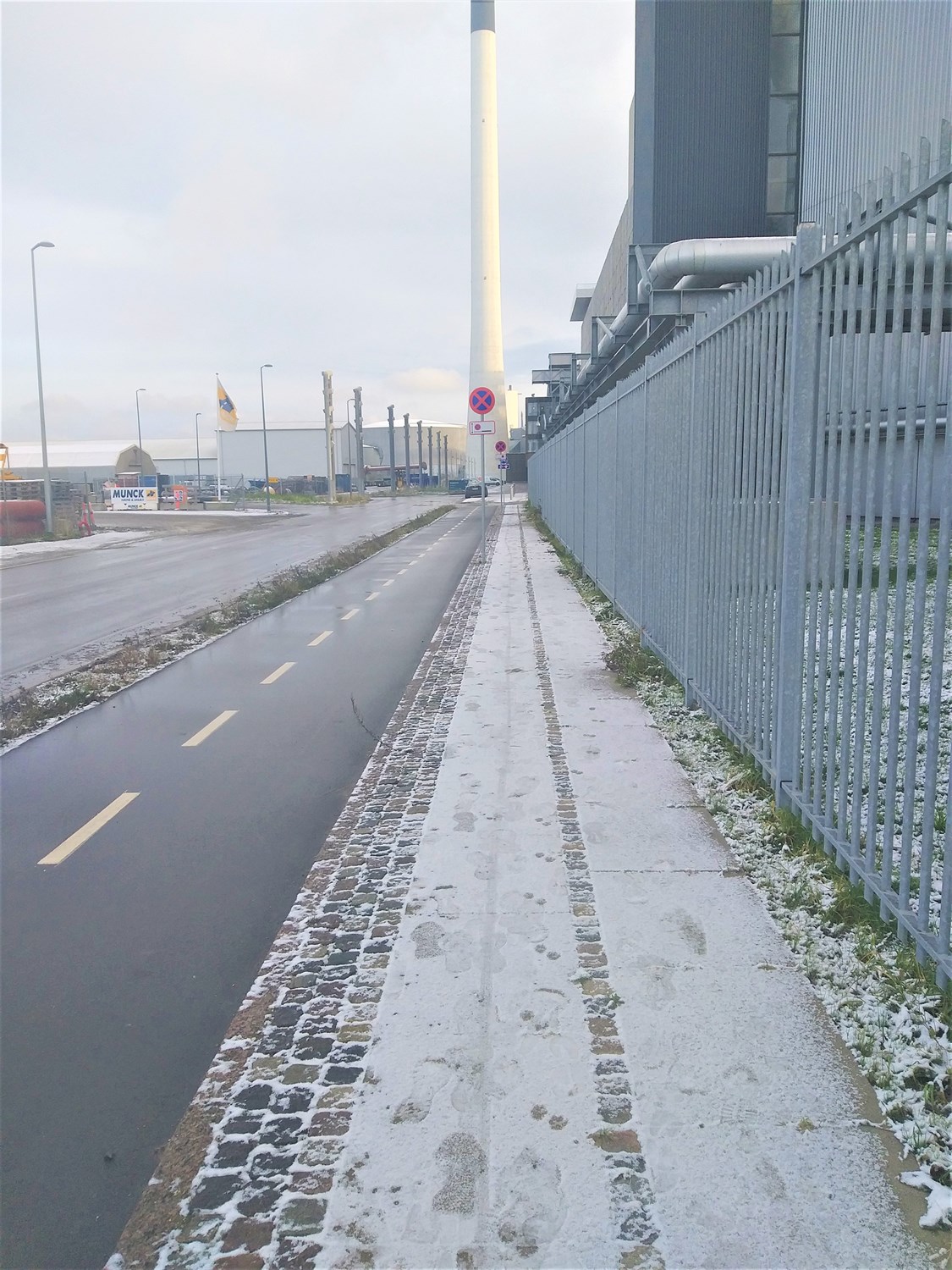 Busvendeplads med ledningsarbejde